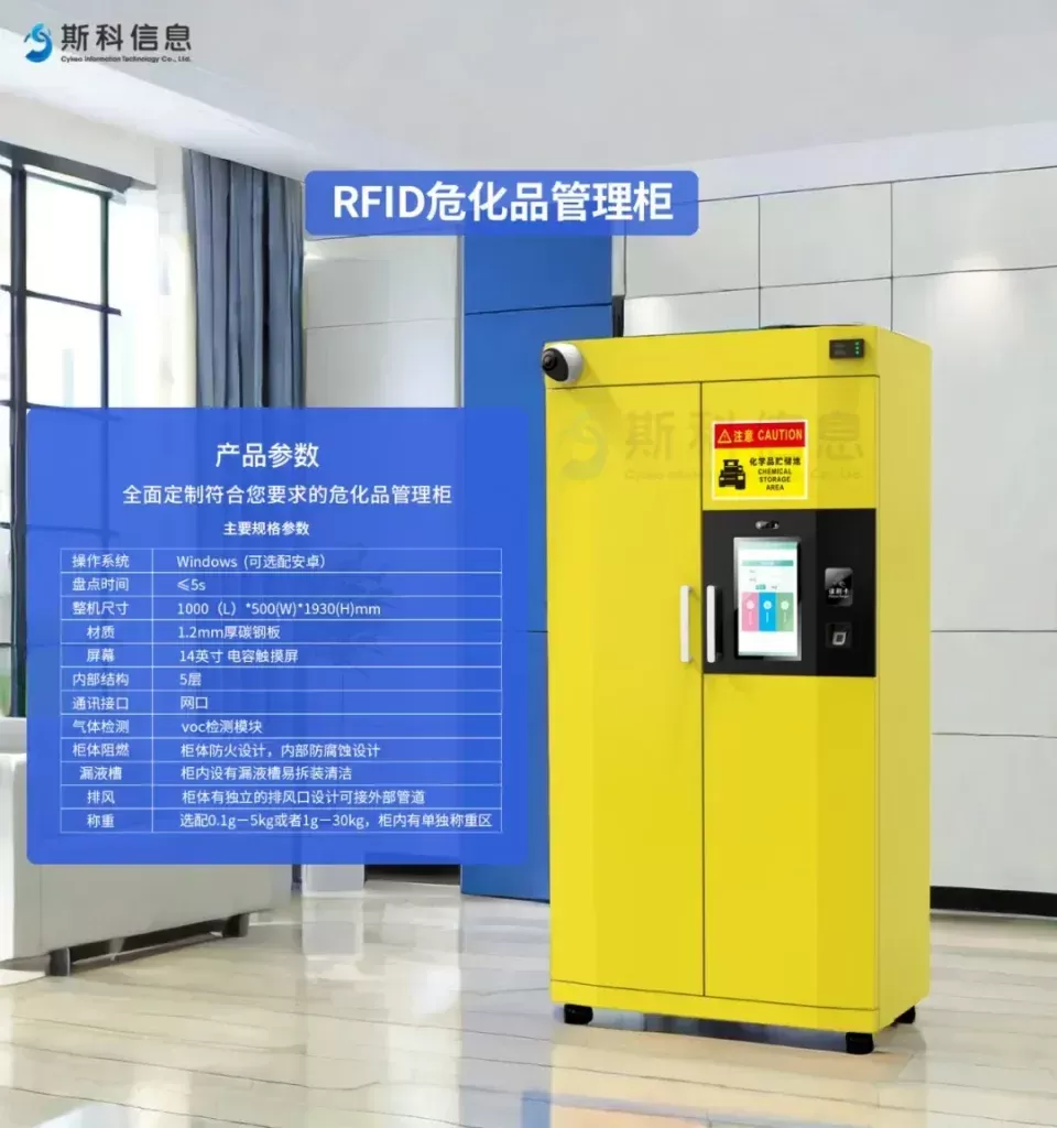 RFID危化品管理柜的精细化管控与精准追溯 7 640 43