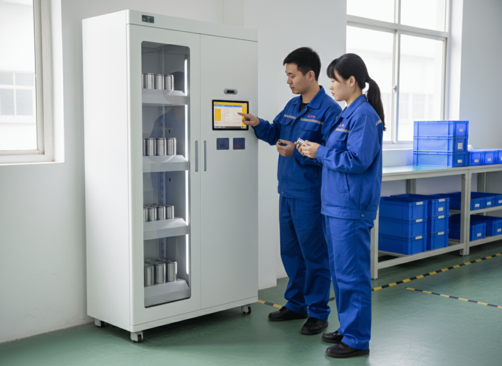 工业零件包装称重如何选智能称重柜型号? 1 Gemini Generated Image tsbvmgtsbvmgtsbv